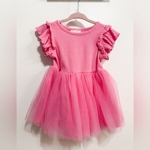 Cat & Jack Pink Knit Sweater and Tulle Dress